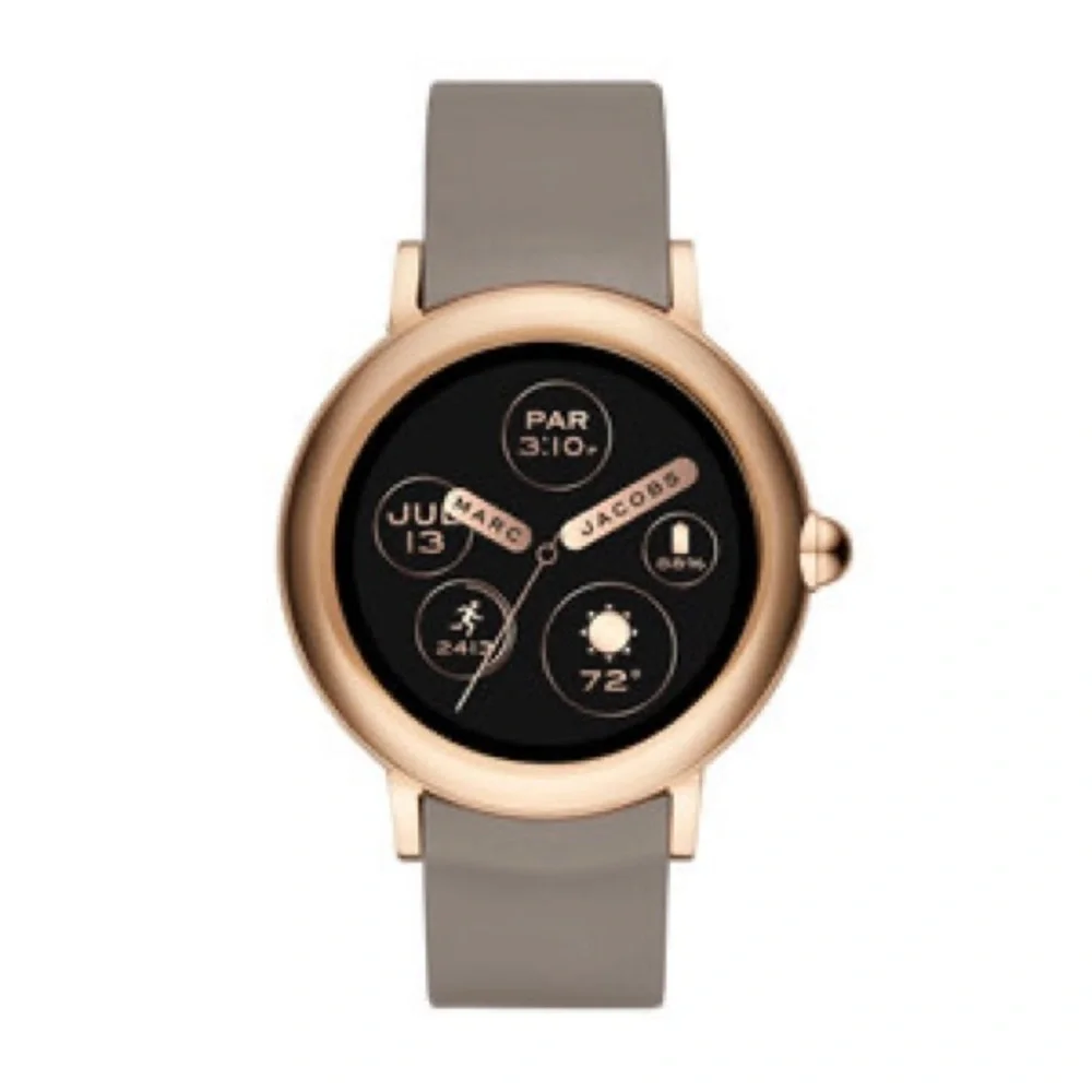 Marc Jacobs Riley Smartwatch Watch Rose Gold Cement Round